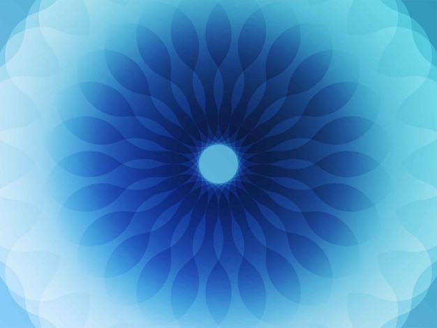 Geometric flower blue background