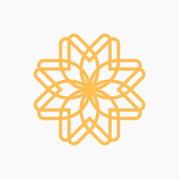 Geometric Flower Logo Element