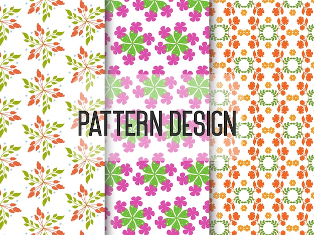 Geometric flower pattern design template