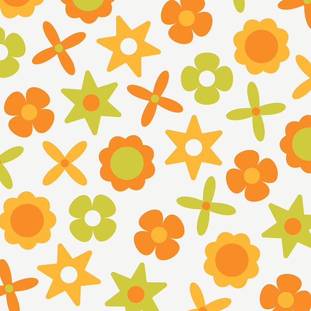 Vector geometric flower pattern