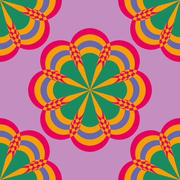 Vector geometric flowers