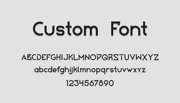 Geometric font Uppercase and lowercase letters and numbers English text symbols for creative logo and poster advertisement headers Typographic mockup vector minimalist typeface