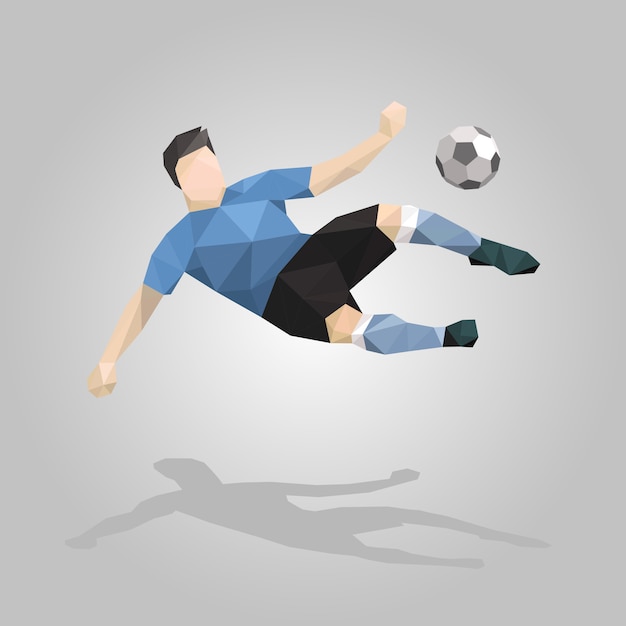 Vector geometric football player