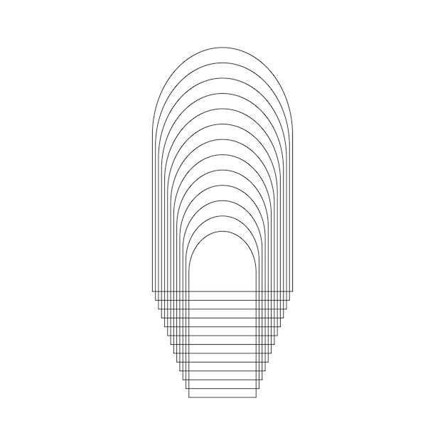 Geometric Fractal Arch Shape