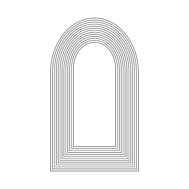 벡터 기하학적 프랙탈 아치 모양