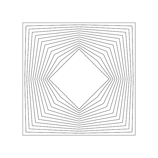 Geometric Fractal Diamond Inside Square