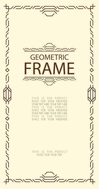 Geometric frame line style for traditional event party menu restaurant wedding invitation christmas greeting card sale banner ethnical cafe arabic border vector 10 eps