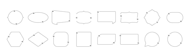 Геометрические рамки с набором кавычек