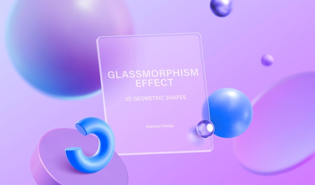 Geometric glassmorphism template