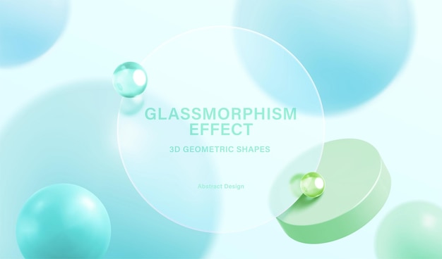 Geometric glassmorphism template