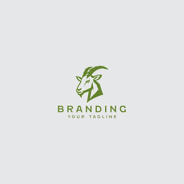 Geometric Goat Logo Design Template