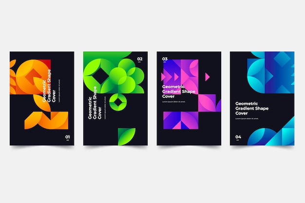 Geometric gradient shapes covers