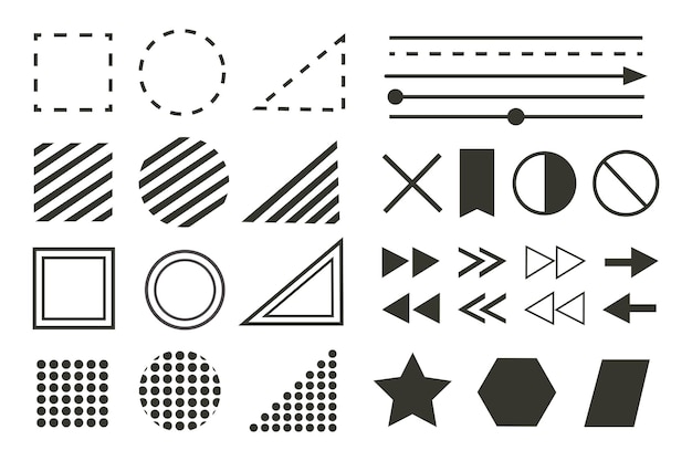 Geometric graphic element vector illustration