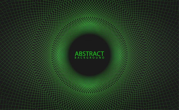 Geometric green pattern with glowing effect