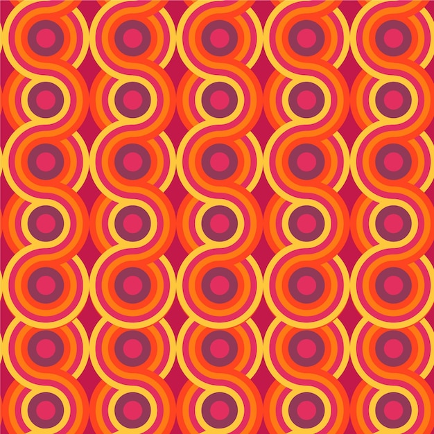 Geometric groovy pattern theme