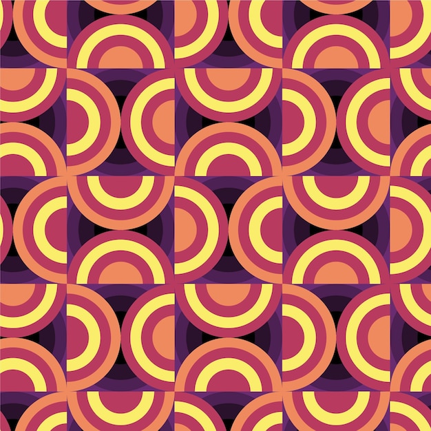 Vector geometric groovy pattern theme