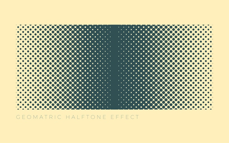 Vector geometric halftone pattern design