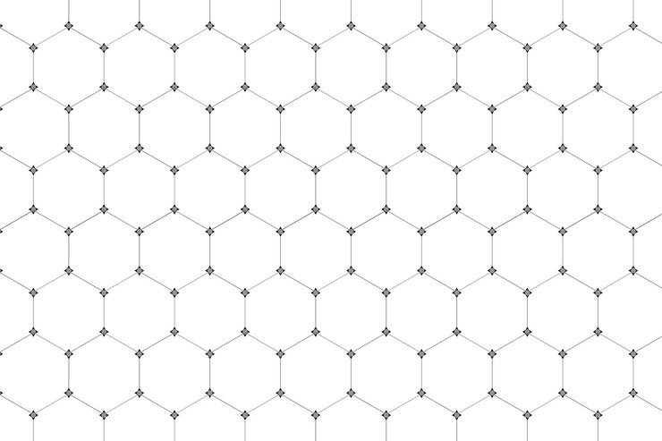Vector geometric hexagon grid pattern background