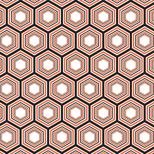 Geometric Hexagon seamless pattern vector background