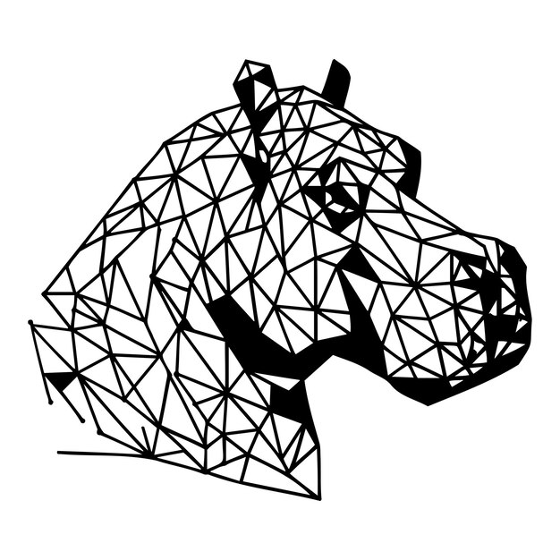 Vettore geometric hippo_c