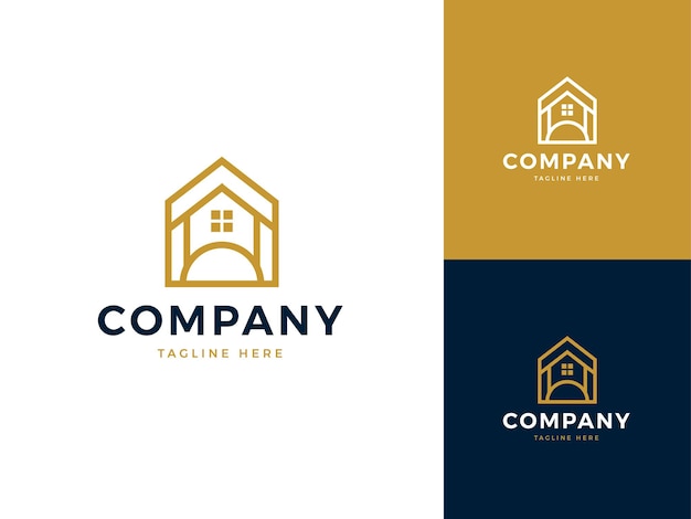 Geometric Home and Real Estate Vector Logo Template