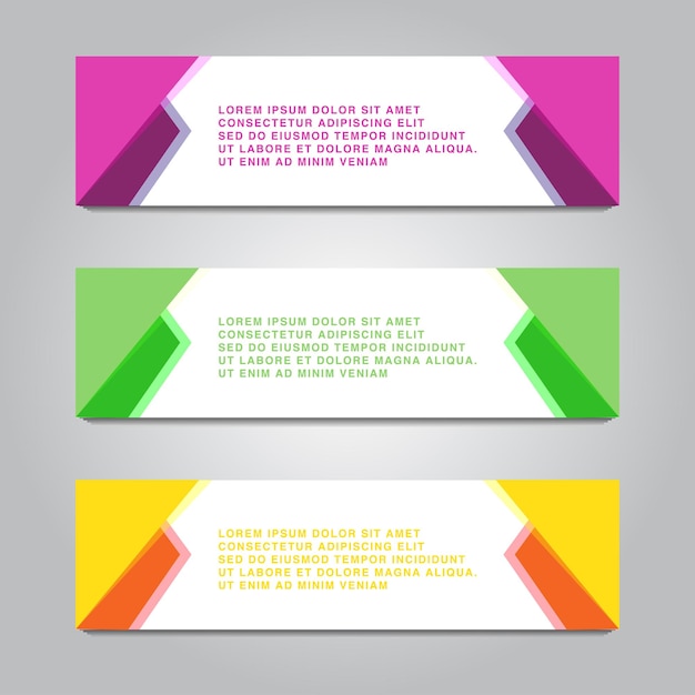 geometric horizontal banner