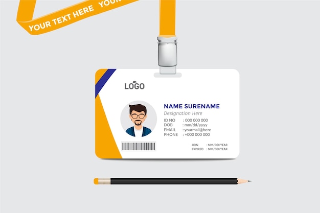 Geometric ID Card Design Template