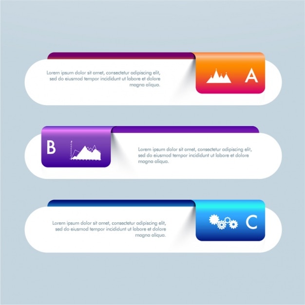 Geometric infographic banners for business