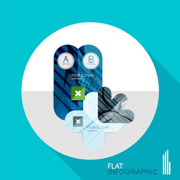 トレンディなフラット スタイルの幾何学的なインフォ グラフィック