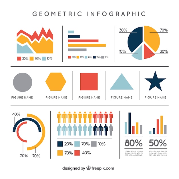 Vettore infografica geometrica