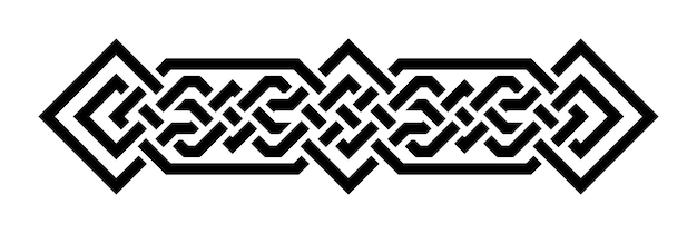 Geometric interlaced black border divider