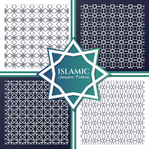 Set di motivi geometrici islamici