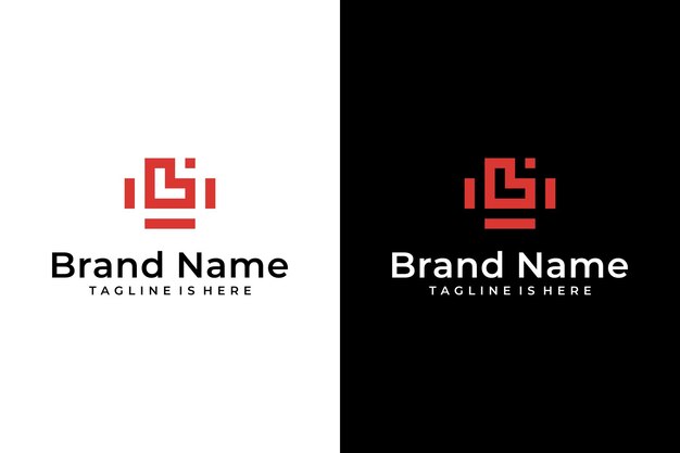 geometric letter b vector logo