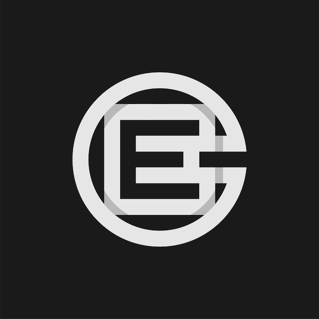Geometric Letter CE or EC Monogram Logo design