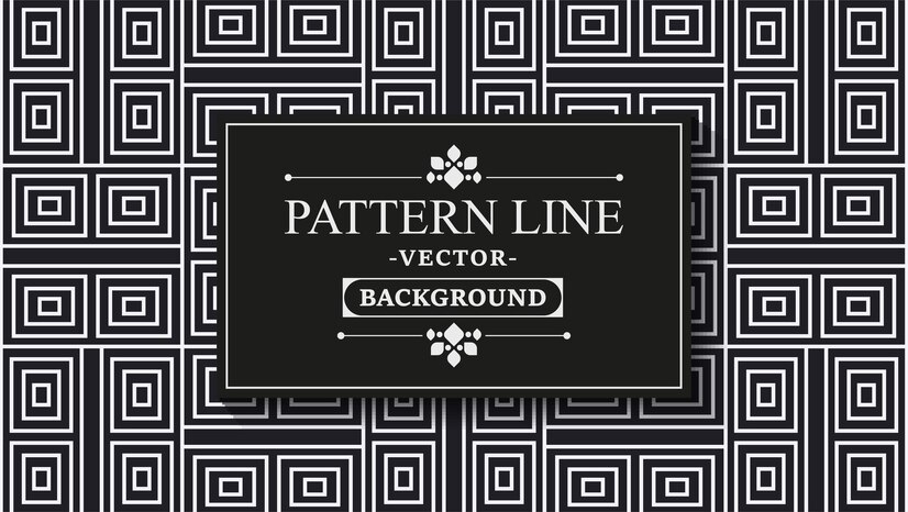  Geometric line pattern design template