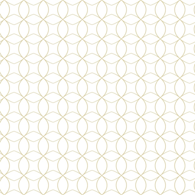 Vettore linee geometriche lineari dorate su sfondo bianco interessanti linee e motivi arrotondati