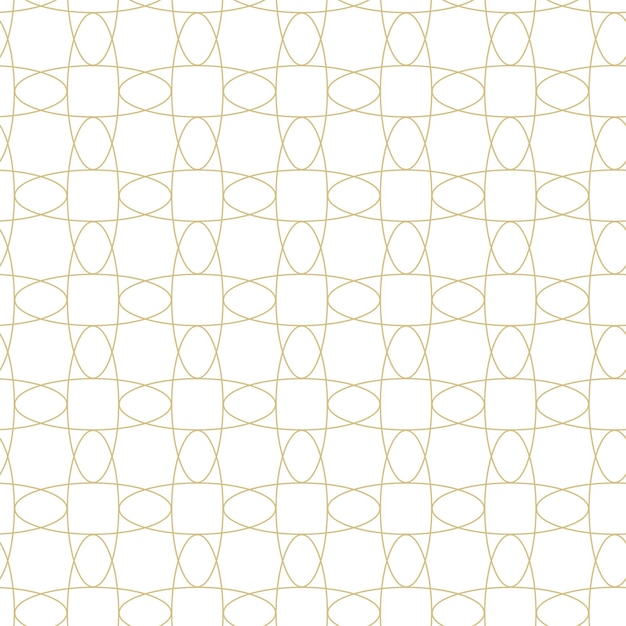 Vettore linee geometriche lineari dorate su sfondo bianco interessanti linee e motivi arrotondati