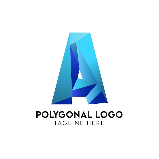 Geometric A Logo design Polygonal A logo design