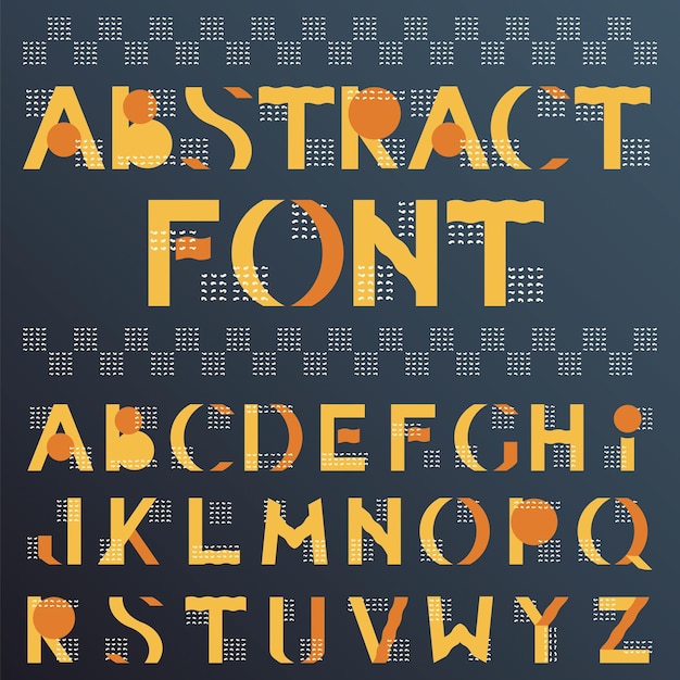 Geometric logo font design vector