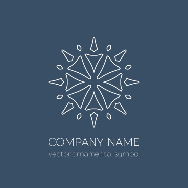 Geometric logo template Vector linear arabic ornamental symbol