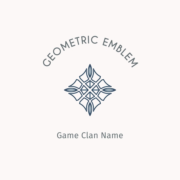 Geometric logo template Vector linear modern symbol for alternative or extreme sport teams and crews