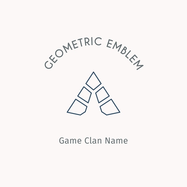 Vector geometric logo template vector linear modern symbol for alternative or extreme sport teams and crews