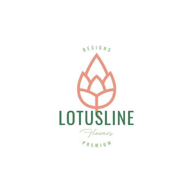 Geometric lotus flower logo design
