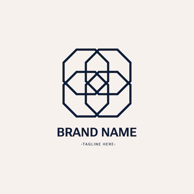 Geometric luxury logo design