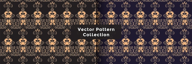 Vector geometric luxury pattern collection