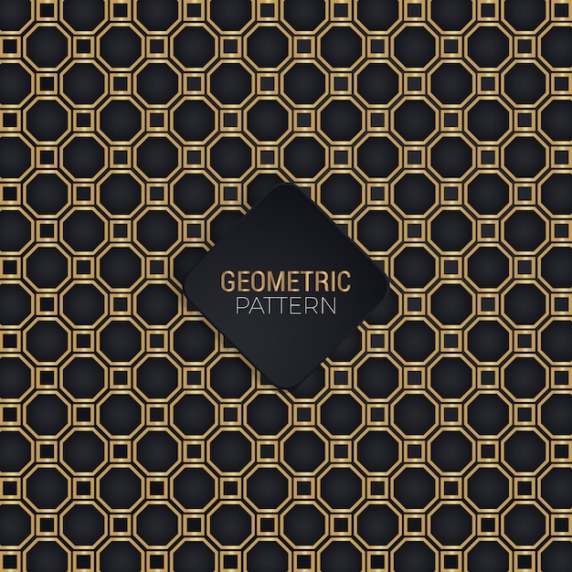 The geometric luxury pattern golden  seamless ptterns with round linear shapes,