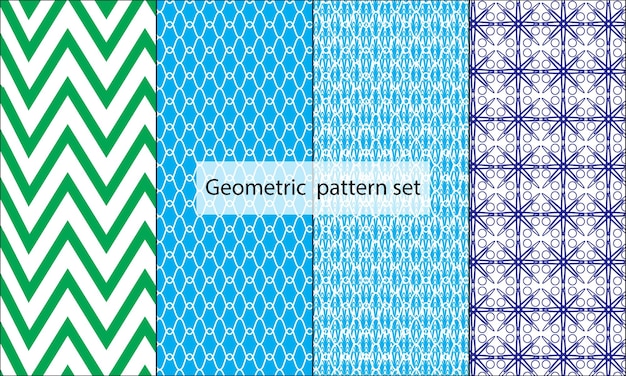 Geometric luxury pattern set Vector