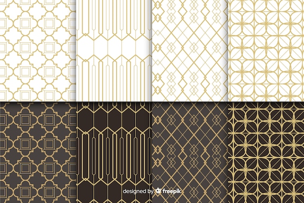 Geometric luxury pattern set