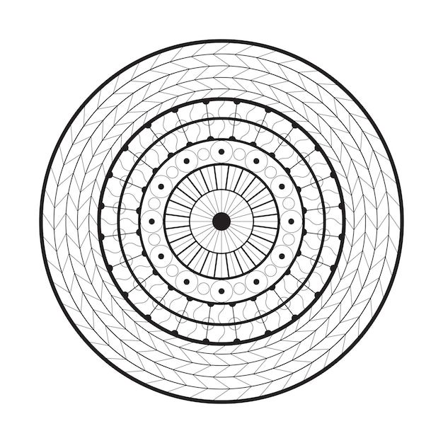 Vettore mandala geometrico disegno cerchio sacro