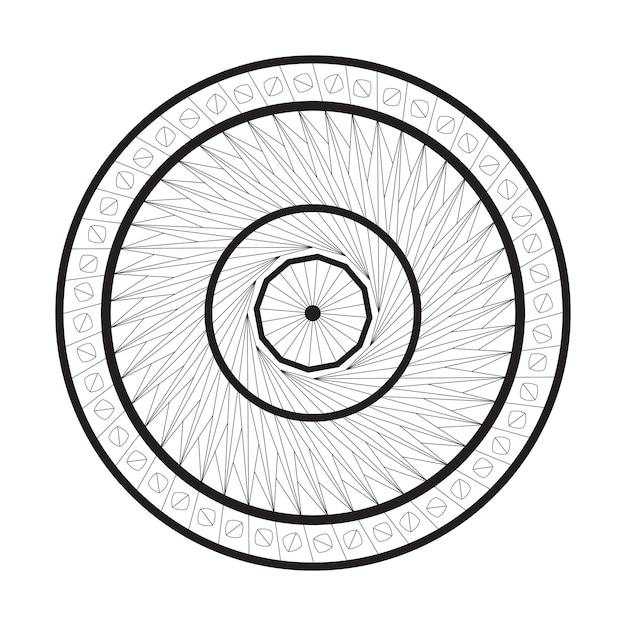 Vettore mandala geometrico disegno cerchio sacro